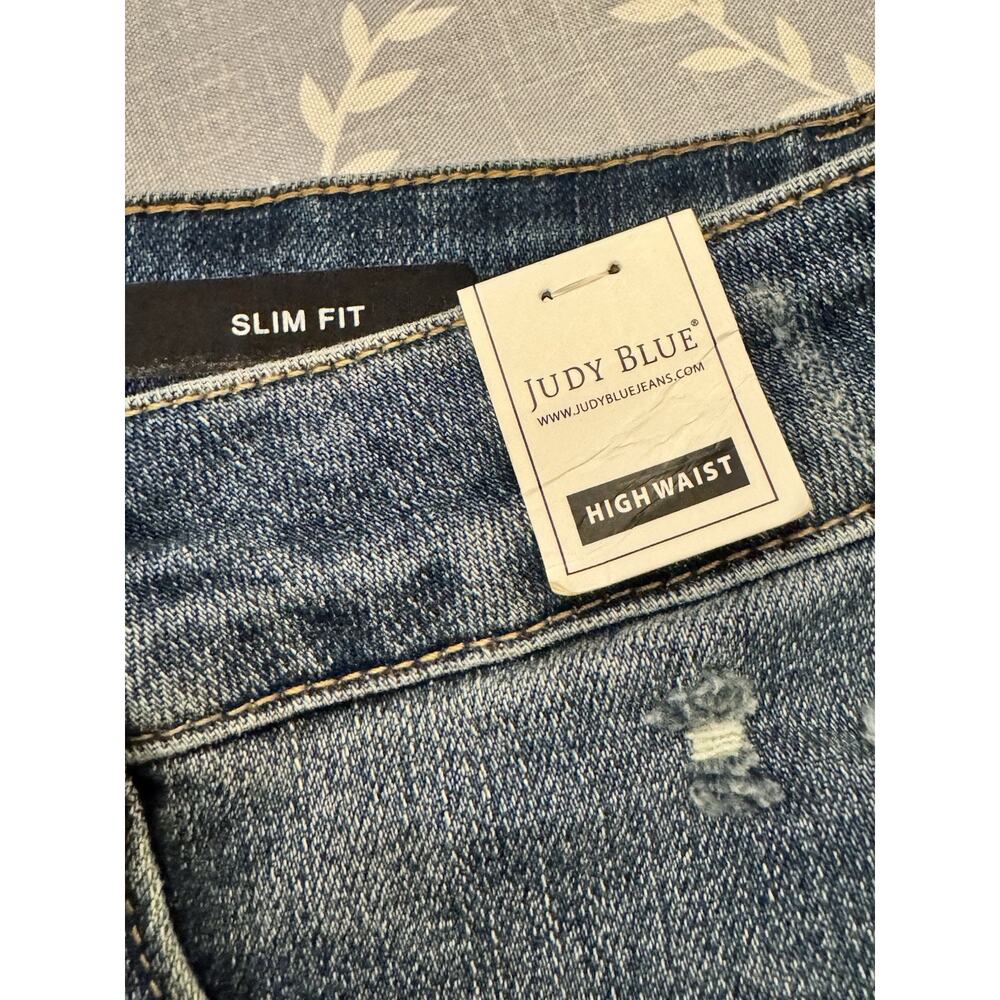 Judy Blue Jeans Plus Sz 18 W Curvy Fit Medium Wash Tummy Control High Waist NWT - Picture 5 of 12